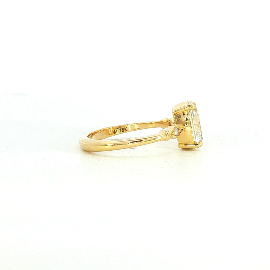 18K Yellow Gold Vintage Inspired Lab Diamond Reverie 'Dutchess' Engagement Ring