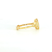 18K Yellow Gold Dutchess Lab Diamond Vintage Inspired Starfire Engagement Ring