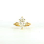 18K Yellow Gold Lab Diamond Vintage Inspired Reverie 'Dutchess' Engagement Ring