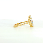 18K Yellow Gold Lab Diamond Vintage Inspired Reverie 'Dutchess' Engagement Ring