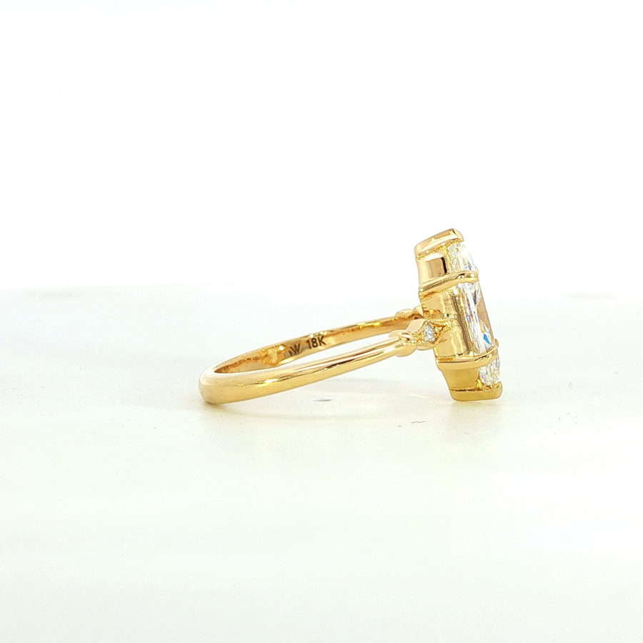 18K Yellow Gold Lab Diamond Vintage Inspired Reverie 'Dutchess' Engagement Ring