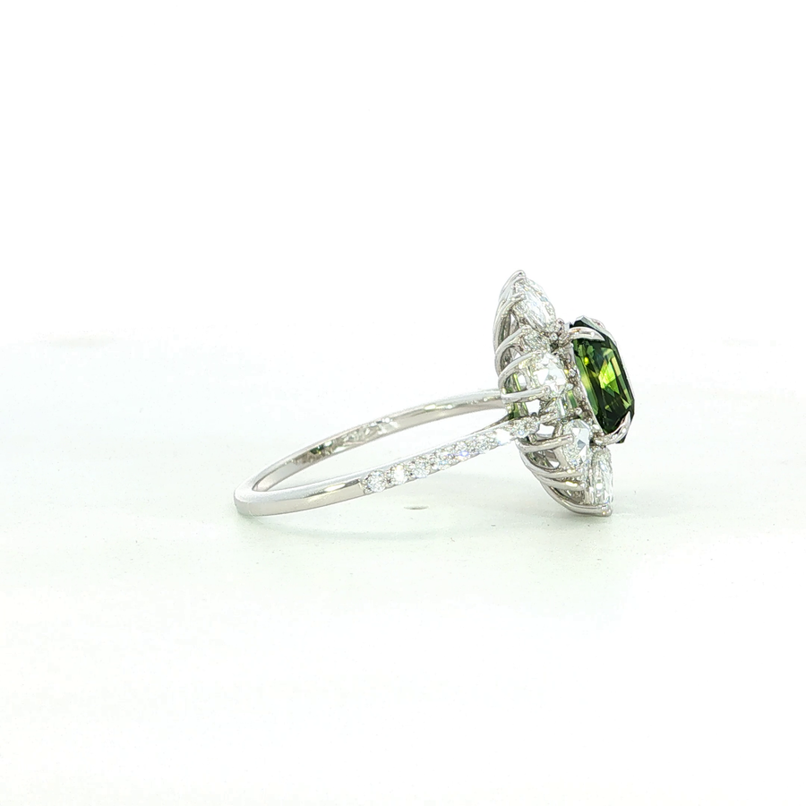 Color Stone Engagement Ring