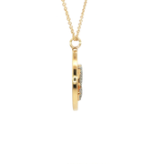 14K Yellow Gold Natural Diamond Vintage Inspired Butterfly Medallion Necklace