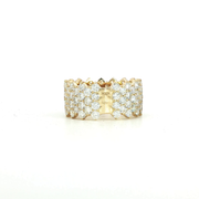 14K Yellow Gold Lab Diamond Stardust Lucky 7 Band
