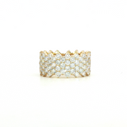 14K Yellow Gold Lab Diamond Stardust Lucky 7 Band