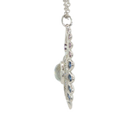 14K White Gold Moondust Necklace