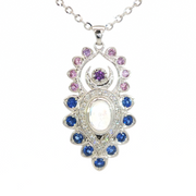 14K White Gold Moondust Necklace