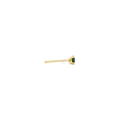14K Yellow Gold Martini Set Natural Round Cut Green Sapphire Stud Earring