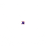 14K Yellow Gold Martini Set Natural Round Cut Purple Sapphire Stud Earring