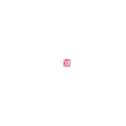14K Yellow Gold Martini Set Natural Round Cut Pink Sapphire Stud Earring