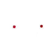 14K Yellow Gold Martini Set Red Ruby Stud Earrings