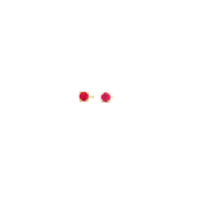 14K Yellow Gold Martini Set Pink Ruby Stud Earrings