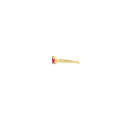 14K Yellow Gold Martini Set Pink Ruby Stud Earrings