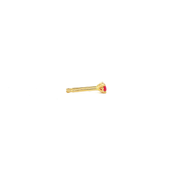 14K Yellow Gold Martini Set Pink Ruby Stud Earrings