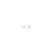14K Yellow Gold Martini Set Diamond Stud Earrings
