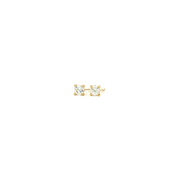 14K Yellow Gold Martini Set Diamond Stud Earrings