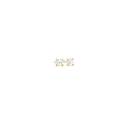 14K Yellow Gold Martini Set Diamond Stud Earrings