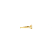 14K Yellow Gold Martini Set Diamond Stud Earrings