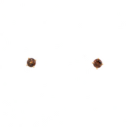 14K Yellow Gold Martini Set Diamond Stud Earrings
