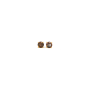 14K Yellow Gold Martini Set Diamond Stud Earrings