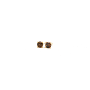 14K Yellow Gold Martini Set Diamond Stud Earrings