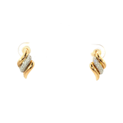 14K Yellow Gold Stud Diamond Earrings