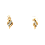 14K Yellow Gold Stud Diamond Earrings