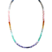 14K Yellow 'Opals Around the World' Purple Center Beaded Necklace