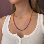 14K Yellow Gold Unicorn Sunset Beaded Necklace