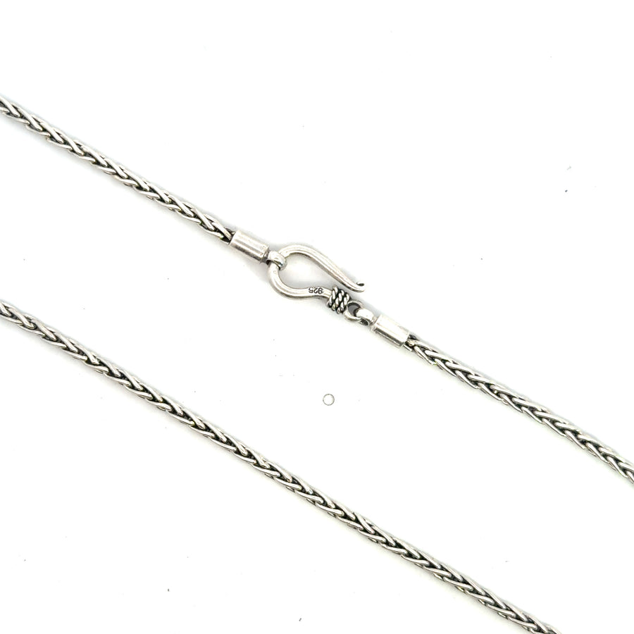925 Sterling Silver Wheat Bali Chain