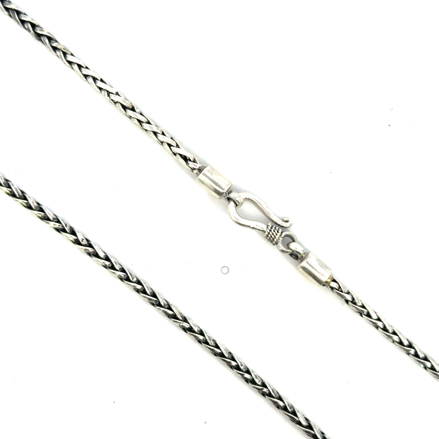 925 Sterling Silver Wheat Bali Chain