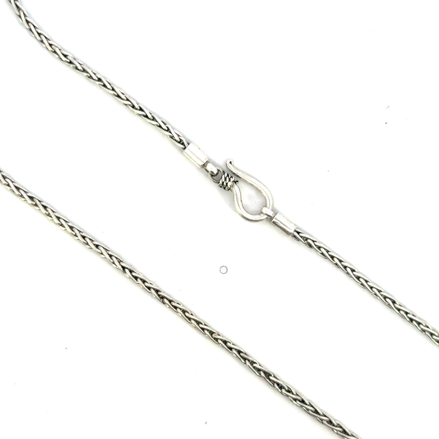 925 Sterling Silver Wheat Bali Chain