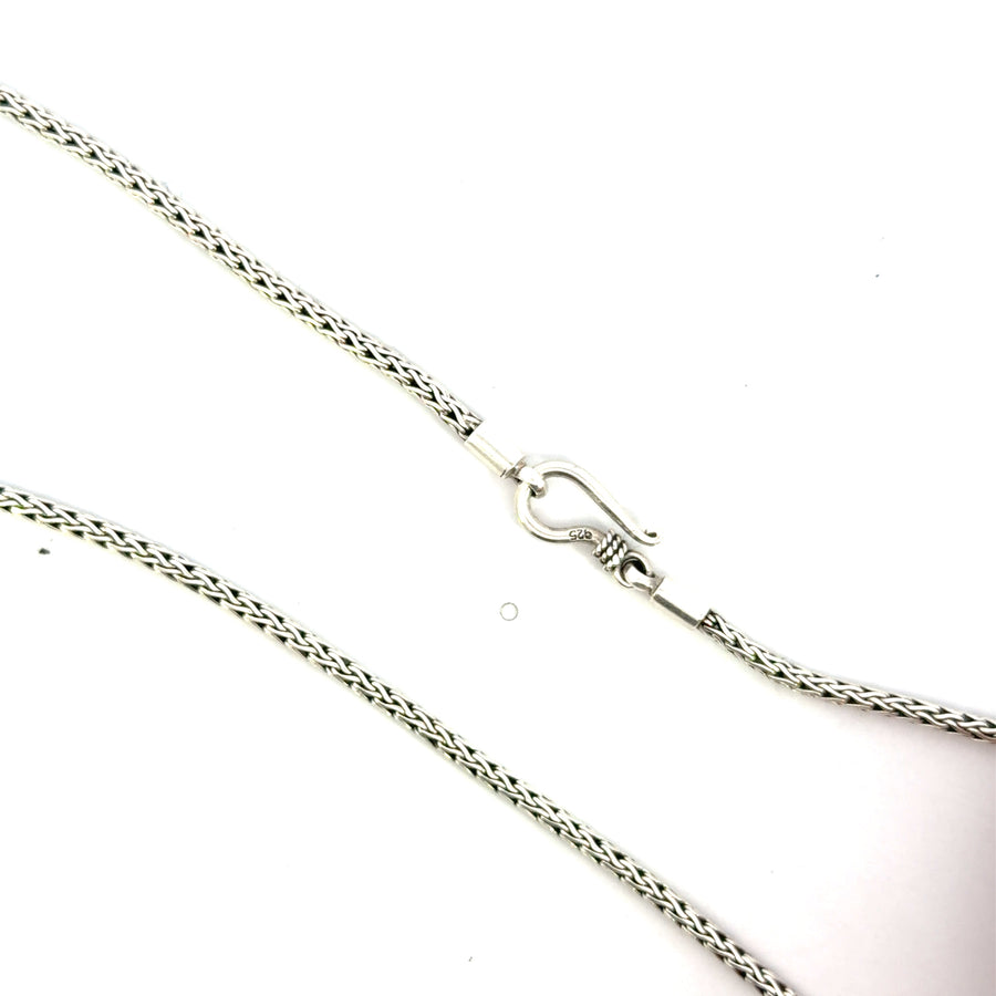 925 Sterling Silver Wheat Bali Chain