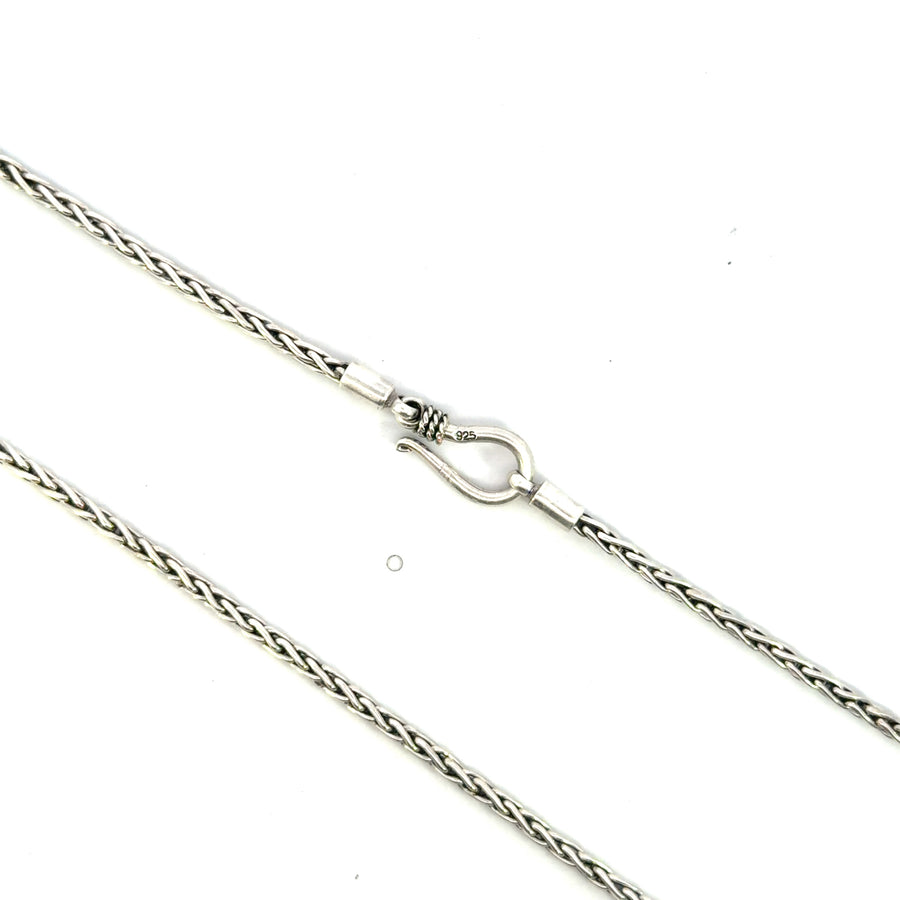 925 Sterling Silver Wheat Bali Chain