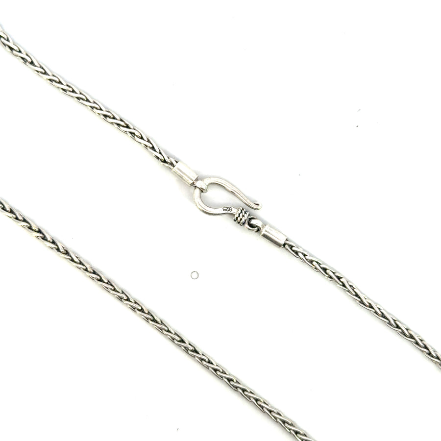 925 Sterling Silver Wheat Bali Chain