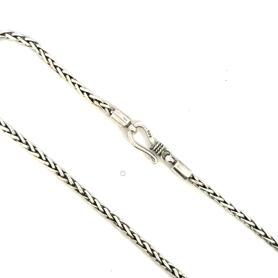 925 Sterling Silver Wheat Bali Chain