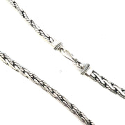 925 Sterling Silver Heavy Alternating Flattened Spiga Bali Chain