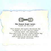 Sterling Silver French Night Latch Necklace