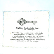 Sterling Silver English Chamberlain Key Necklace