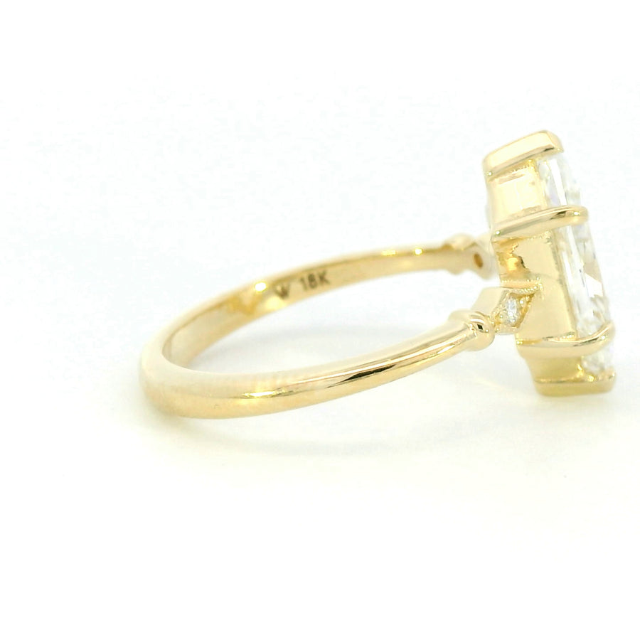 18K Yellow Gold 2.03 ct Lab Diamond Reverie Dutchess Vintage Inspired Ring