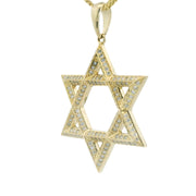 14K Yellow Gold Natural White Diamond Star of David 'Max' Pendant