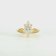 18K Yellow Gold Lab Diamond Vintage Inspired Reverie 'Dutchess' Engagement Ring