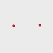 14K Yellow Gold Martini Set Red Ruby Stud Earrings