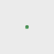14K Yellow Gold Martini Set Emerald Sapphire Stud Earring