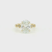 14K Yellow Gold Oval 'Nova' Diamond Engagement Ring