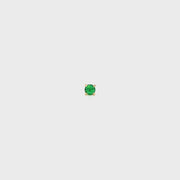 14K Yellow Gold Martini Set Tsavorite Sapphire Stud Earring