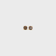 14K Yellow Gold Martini Set Diamond Stud Earrings