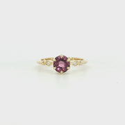 14K Yellow Gold Spinel & Natural Diamonds Fairy Tale Ring