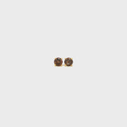14K Yellow Gold Martini Set Diamond Stud Earrings