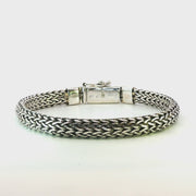 925 Sterling Silver Heavy Wheat Bali Bracelet
